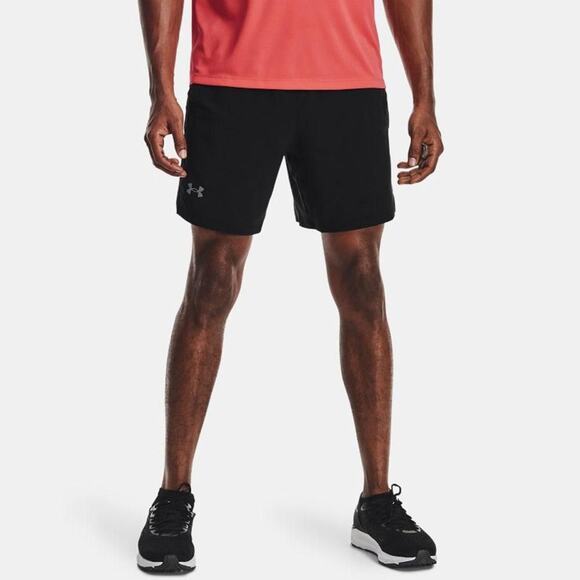 Under Armour Mans Black Elastic Waist Launch Run 7" Shorts 1361493 Size XL NWT - Picture 1 of 4